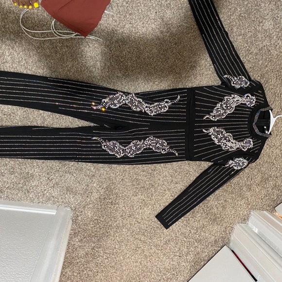Black bedazzled body suit - Picture 3 of 3